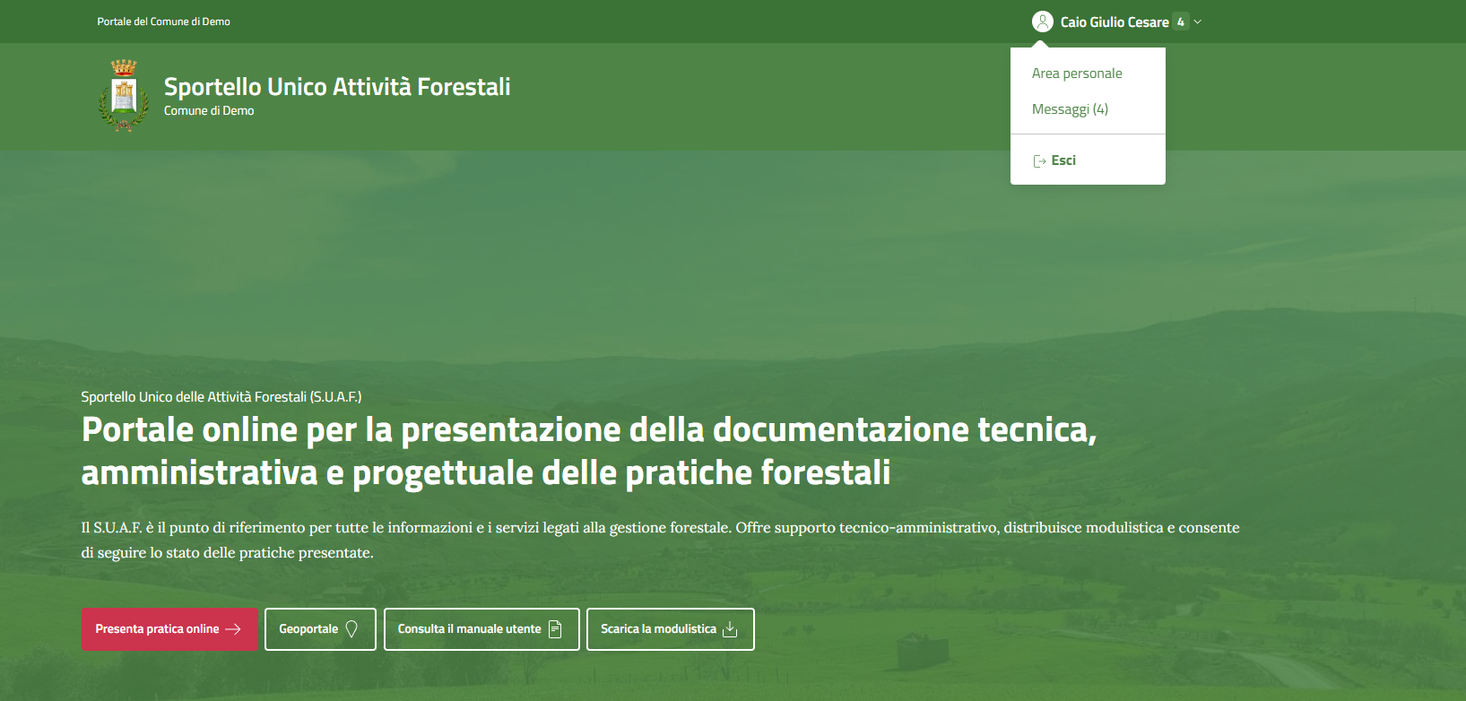 Menu notifiche